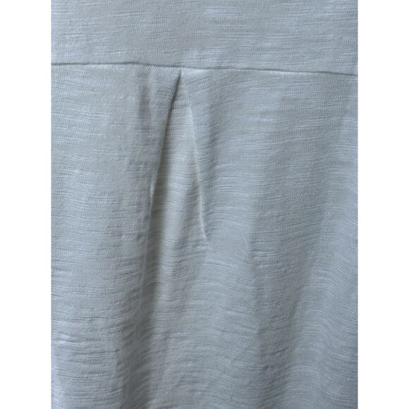 CHICOS Ultimate Tee White V Neck 3/4 Sleeve Cotton Modal High Low Large 2 - Picture 6 of 9